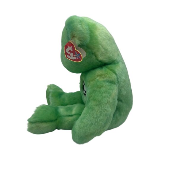 Ty Kicks Beanie Baby Soccer Green Bear Plush Toy Collectible - Picture 4 of 8